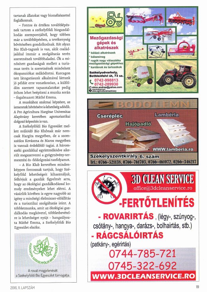 Klubba tömörültek a biogazdák 2 (Székely Gazda 2016. nov. p. 19.)